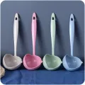 New Soup Spoon Long Handle Kitchen Strainer Solid Color Cooking Colander Kitchen Scoop Plastic Tableware Colander Hot. 