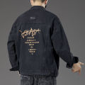 Smoky Gray Vintage Denim Jacket Men 2024 New Simple Trendy Loose All-Matching Work Clothes Denim Jacket. 