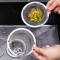 1Pc Water Sink Filter Shower Drain Hole Anti Blocking Mesh Stainless Steel Sink Strainer Floor Drain with Handle Kitchen Gadgets. 