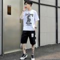 Men's sport suit2023New Spring and Summer Short Sleeves Set of Casual Clothes Teen Trend Korean Style Handsome. 