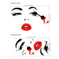 Beauty Face Wall Sticker Decal Beauty Studio Wallpaper Coetic Makeup Wall Art Sticker Mural Removable Salon Decoration. 