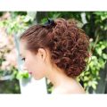 【Must-Have Style】 Heat Resistant Fiber Curly Drawstring Ponytail Wig Hair Extension Fluffy Short Wavy Ponytail Synthetic Natural Pony Tail Hairpiece Girls.