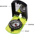 Compass Scale Map Ruler Mirror Compass With Flip Multifunctional For Outdoor Hiking Camping Survival Guiding Tool Compass. 