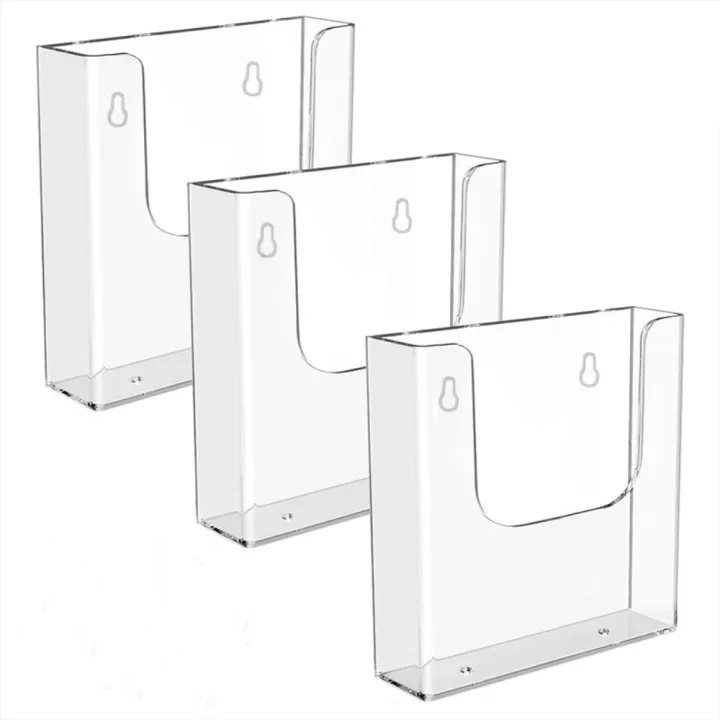 Display Stand A4/A5 Wall-Mounted File Organizer Transparent Plastic ...