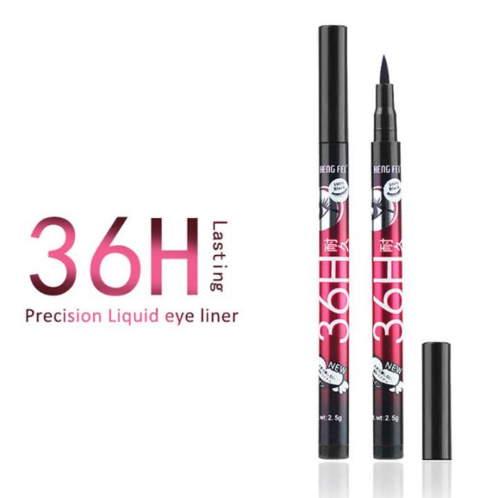 Eyeliner Pencil 36H Black Liquid Eyeliner Waterproof Liquid Eye Liner Pen Long-Lasting Quick-Dry No Blooming Cosmetics Tool