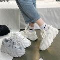 【FOOT SOFA】Women' Sneakers Thick Bottom Platform Vulcanize Casual Chunky Running Shoes for Woman Autumn Winter Female. 