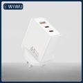 Wiwu Wi-G005 65w Gan Fast Charger White 3pin. 
