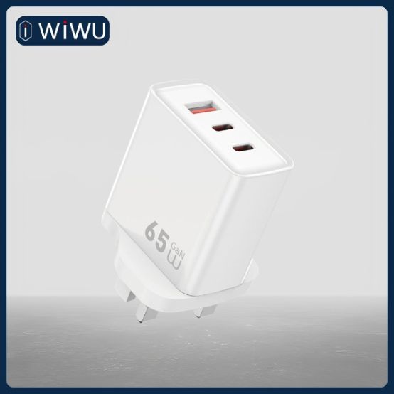 Wiwu Wi-G005 65w Gan Fast Charger White 3pin