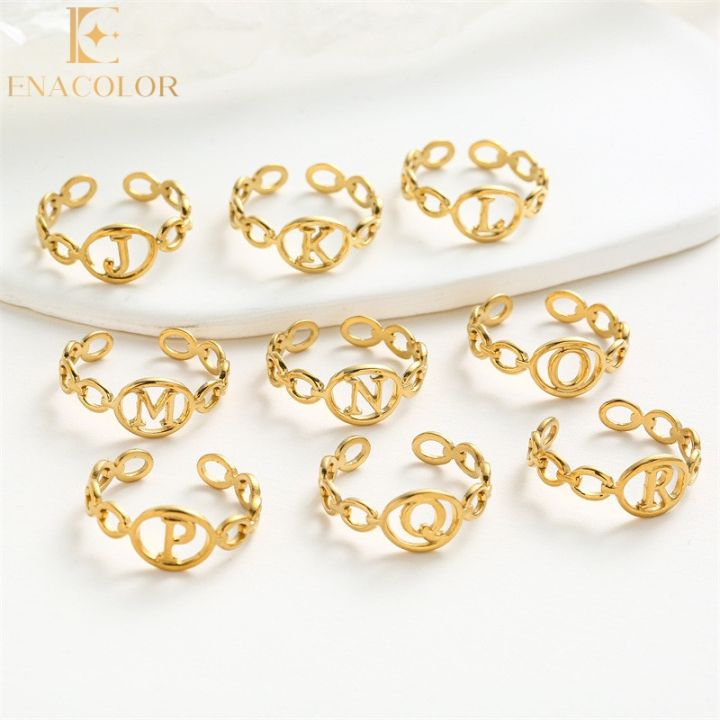Enacolor%20Titanium%20Steel%20Fashion%20Gold%20A-Z%20Letter%20Ring%20Adjustable%20Women%20Trendy%20Opening%20Rings%20Girl%20Gifts%20-%20Image%202