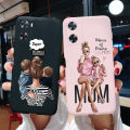 For OPPO A57 4G Case 2022 CPH2387 Super Mom Baby Fashion Girls Soft Back Cover For OPPO A77S A57S A57e A77 4G CPH2385 Phone Case. 