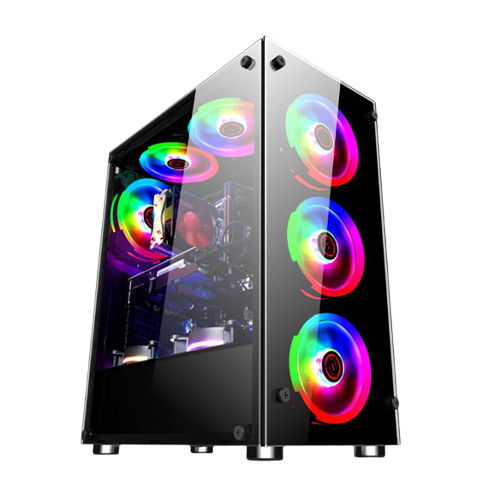 Ruix Phantom Glass gaming Casing | Gaming PC Casing (Without Fans)
