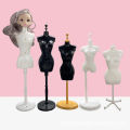 【Footprint】 Bview Art 27.5CM High White Black Model Rack Mannequin Hanger, Plastic Doll Mannequin Display Stand. 