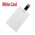 【8GB White Card USB Drive】 USB Customize LOGO Credit Card USB 2.0 4GB 8GB 16GB 64GB USB Flash Drive Gift Pen Drive (Over 10pcs Free Logo). 