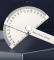 180° Angle Ruler Protractor Stainless Steel Ruler With 180 Degree Angle Square Woodworking 10cm Angle Measuring Goniometer. 