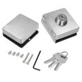 KOGEEK Entry Gate 10-12mm Glass Swing Push Sliding Door Lock with 3 Keys. 