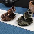 Leaf Tower Incense Ceramic Burner Fragrance Holder Backflow Censer Creative Aromatherapy Smoke Reflux Incense Stick Incense 1PC. 