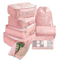 8pcs/set Travel Storage Bag Set Luggage Bag For Clothes Suitcase Organizer Pouch Cosmetics Shoes Packing Bag. 