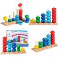 Kids Toys Multifunction Wooden Abacus Counting  Educational Toys For Children. 