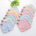 6 Layer 25x25cm Baby Towel Bath Towels Face Washcloth Muslin squares Cotton Hand Wipe Gauze for new born Bathing Feeding Kids Handkerchief. 
