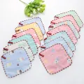 6 Layer 25x25cm Baby Towel Bath Towels Face Washcloth Muslin squares Cotton Hand Wipe Gauze for new born Bathing Feeding Kids Handkerchief. 