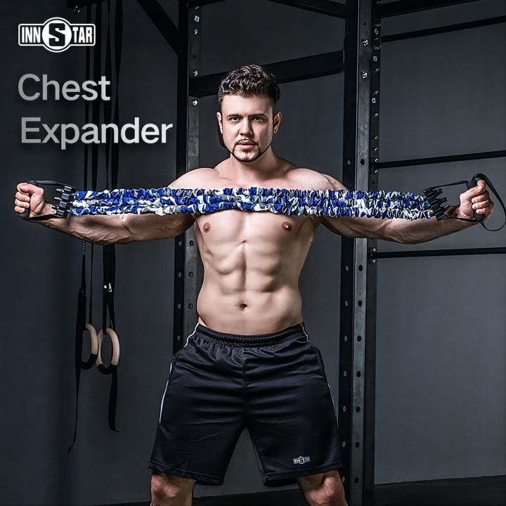 Innstar Workout Guide.pdf INNSTAR Resistance Bands Set Chest Expander Fitness Muscle Training ...