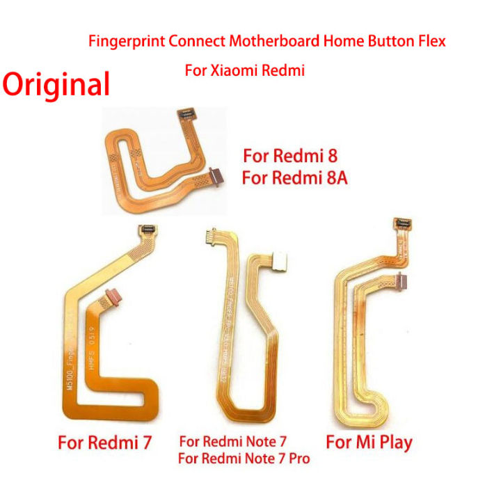 Fingerprint Sensor Scanner Touch Id Connect Motherboard Home Button Flex Cable For Mi Play Redmi 7 8 8a Note 7 Pro