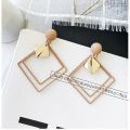New 2025 Hollow Square Earrings  Female. 