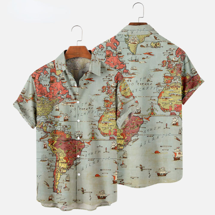 Hawaiian%20Men's%20Slim%20Fit%20Shirt%20Floral%20Men%20Fashion%20Map%203d%20Print%20Summer%20Beach%20Camisa%20Trip%20Blouse%20Casual%20Male%20Social%20Y2k%20Vintage%20-%20Image%203