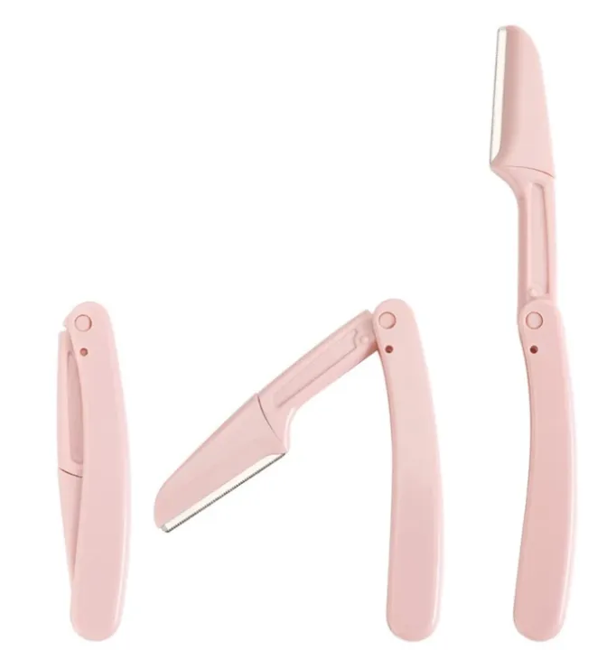 Brow Razor Blades Makeup Tool 3PCS Eyebrow Trimmer Folding Eyebrow Comb Hair Remover Tools Washable Women Makeup Tool
