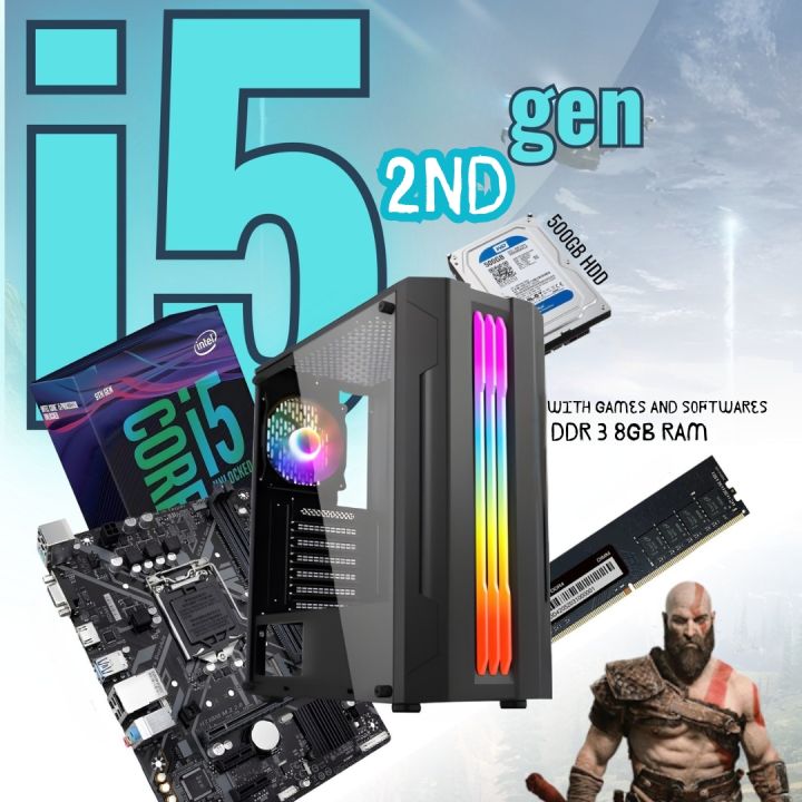 Intel Core i5-2400 2ND Gen Gaming Desktop Computer | 8GB RAM | 500GB HDD | High-Performance PC - Used