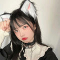 Cute Cat Fox Fur Ear Hair Hoops Night Hairband Headbands Hair Cat Ear Hair Band. 