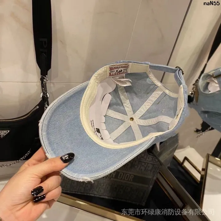 Same%20Material%20NY%20Team%20Jin%20Yangji%20Yaman%20Hat%20New%20Style%20Logo%20Hole%20Baseball%20Cap%20Denim%20New%20Men%20and%20Women%20Baseball%20Cap%20%EF%B9%91%20-%20Image%202