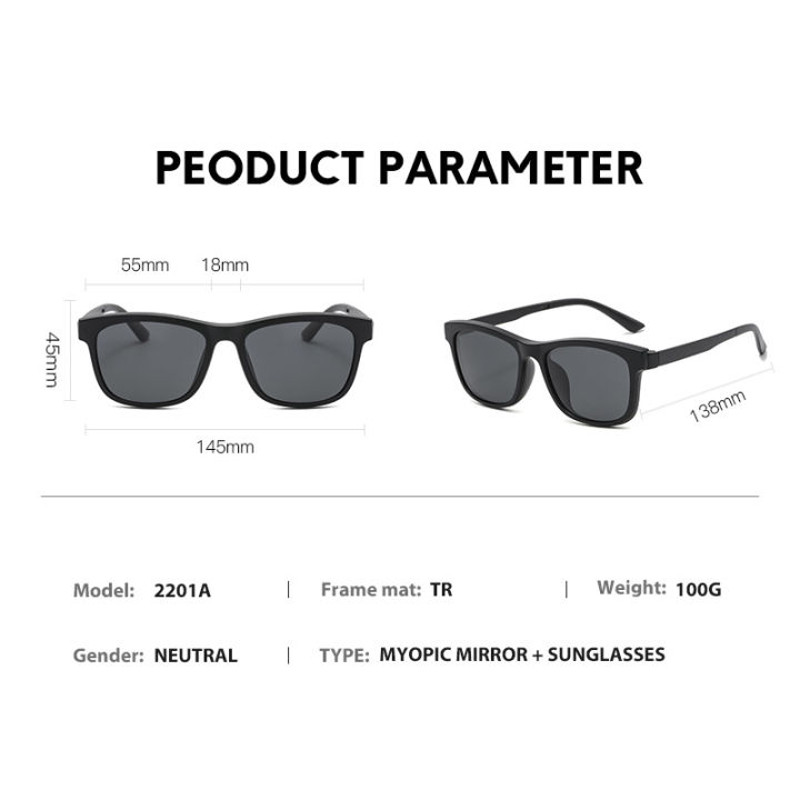 Magnetic%20Sunglasses%20Clip%20And%20Optical%20Glasses%20Frame%206%20in%201%20Women%20Men%20Polarized%20or%20Night%20Vision%20Multipurpose%20Eyeglasses%20Set%202333%20-%20Image%202