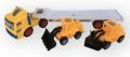 2 PCS Backhoe Carrier Vehicle Truck Toy, Friction Movement Truck Toy, Manual Function, Able To Load And Unload This Backhoes, The Best Gifts For Your Kids.. 