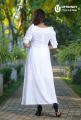 UpTrendy Long frock | Dresses for women | White dress with side pockets. 