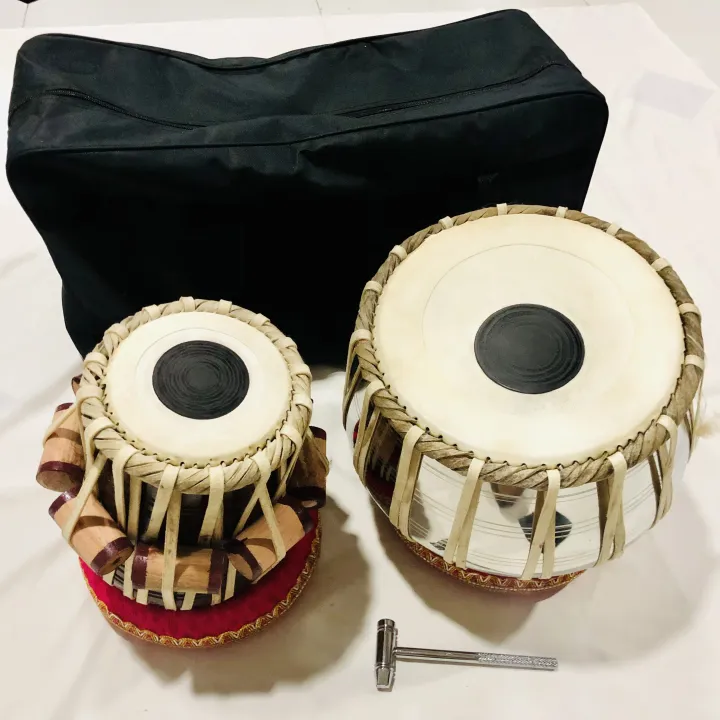 Indian%20Kulkata%20Tabla%20Drum,%20Deluxe%20Steel%20Bayan%202%20KG,%20Chrome%20Finish,%20Sheesham%20Wood%20Dayan,%20Hand%20Made%20Drum%20Skin,%20Leather%20Straps%20to%20Tune,%20Tuning%20Hammer,%20&%20Pegs,%20Gig%20Bag,%20Cushion%20&%20Cover,%20Best%20For%20Student%20&%20Beginner%20%20(Dayan%20-%2013%20cm,%20Bayan%20-%2024%20cm)%20-%20Image%202
