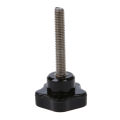 M8 x 50mm Thread Replacement Star Hand Knob Tightening Screw Black Silver Tone. 