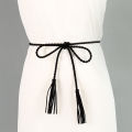 Female Braided Waist Belt  Waistband Women Long Waist Rope Solid Color Thin Waist Chain Dresses. 