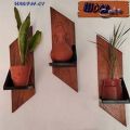 Wooden Wall Plant display Holder, Home Décor. 