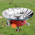 Windproof Portable Butane Gas Camping Stove Burner with Adjustable Cover Outdoor Camping Hiking Butane Gas Burner. 