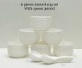 Soup Bowl Cup Curry Cup 6 pcs with spoon. 