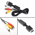 Multi Out AV Cord Video/Audio Cable 3 RCA Flat For Playstation PS PS2 PS3. 