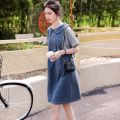 Summer Dress Fat People a Line Skirt a Set of Straight Dress Thin Small Summer Jeans for Women New. 