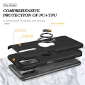 【ThinkWay】Transparent Cover and Magnetic Holder Car Stealth Ring Holder Ultra Thin Hard Shell Accessories Skin Feel Phone Case For Redmi Note9 4G China Version/Redmi 9T/Redmi 9 Power/Poco M3 & Mi 11. 