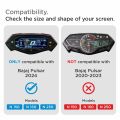 Bajaj Pulsar N160 Premium USD Model Meter Panel Protector Speedometer Screen Guard Tempered Glass Digital Meter Screen 9H Instrument Cluster Protector. 