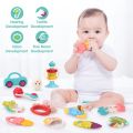 4/7 Pcs Rattle Baby Teething Toy Gift Pack - Handbell Baby Teether Set for 0m+ Infants Newborn Babies Toddlers Gift Set by ZinZen. 