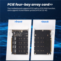 4 Port NVMe to PCIE Adapter Card M.2 NVME to PCIe X16 Adapter. 