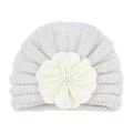 Fashion Flower Infant Striped Hats Soft Knitting Wool Caps Clothing Decoration Baby Corchet Turban Accessories Birthday Gift. 
