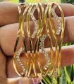 Hight Quality Fashion Gold Plated bangal ESH Lover waves shape bangel Stylish two Bangle With Stone For Women gift items for girls. 