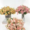 Artificial Flowers Silk Peony   Bouquet Peony Hydrangea Wedding Decor. 